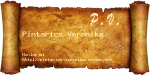 Pintarics Veronika névjegykártya